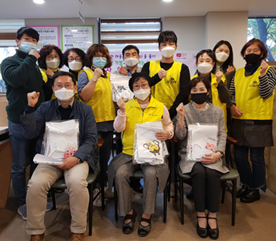 장림1동 자원봉사캠프 봉사자 단체 사진